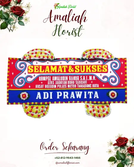 Papan Bunga Ucapan Selamat Tapos